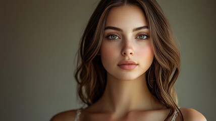 Portrait of beautiful young woman