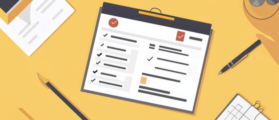 Interactive form design, userfriendly elements, flat design illustration