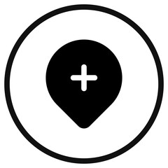 Editable add location vector icon. Map, location, navigation. Part of a big icon set family. Perfect for web and app interfaces, presentations, infographics, etc