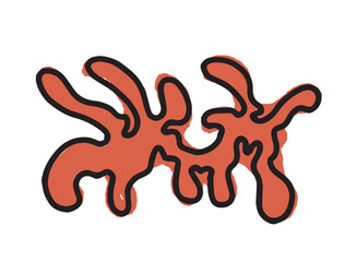 Abstract coral hand drawn vector
