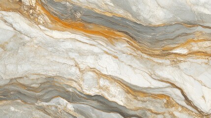 Naklejka premium Sophisticated marble texture showcasing flowing white, gold, and subtle gray tones, creating a luxurious and glamorous visual appeal.