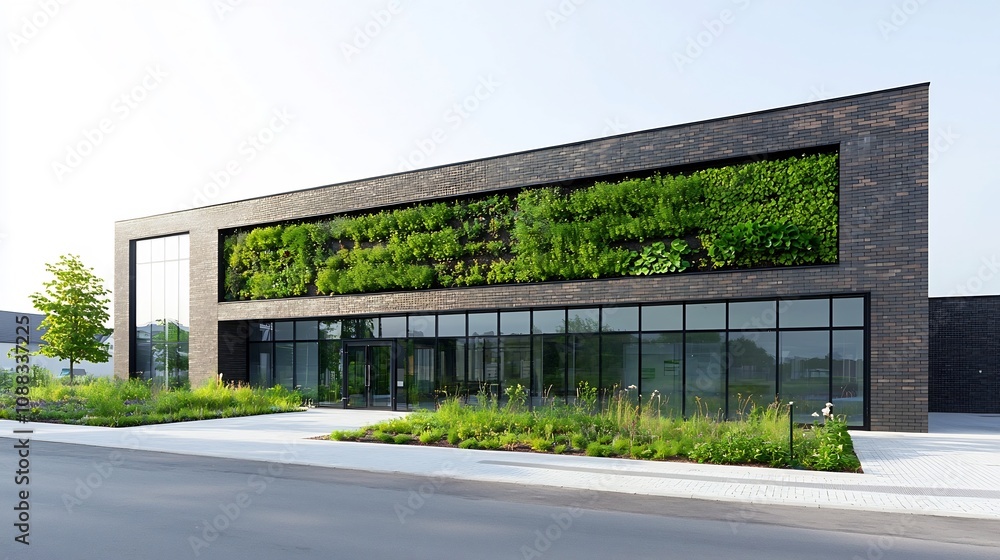 Aufkleber sustainable eco friendly architecture project showcasing innovative green building materials and con