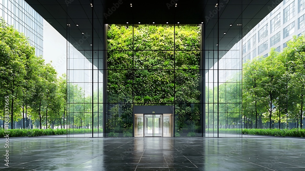 Leinwandbilder innovative green building materials and sustainable design elements utilized in cutting edge eco fri