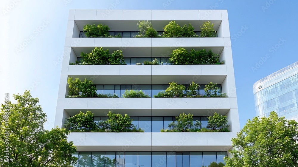 Aufkleber Showcasing the innovative use of sustainable materials in cutting edge green architecture projects that emphasize environmental conservation and energy efficient design for a sustainable future