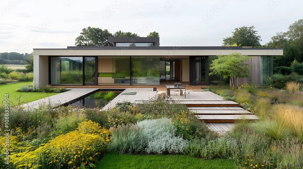 Aufkleber innovative green materials and sustainable design elements showcased in a detailed concept for eco c