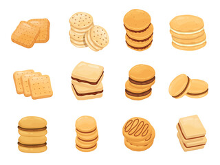 Delicious Biscuit Design Illustration – Tasty Cookie Graphic Design Element