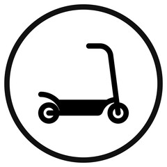 Editable kick scooter vector icon. Vehicles, transportation, travel. Part of a big icon set family. Perfect for web and app interfaces, presentations, infographics, etc