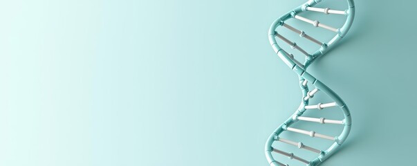 Detailed DNA molecule on a light background, concept of biological science and molecular structure