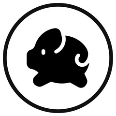 Editable piggy bank vector icon. Part of a big icon set family.  Finance, business, investment, accounting. Perfect for web and app interfaces, presentations, infographics, etc