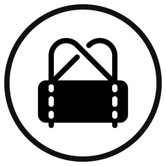 Editable duffel bag, gym bag vector icon. Part of a big icon set family. Perfect for web and app interfaces, presentations, infographics, etc