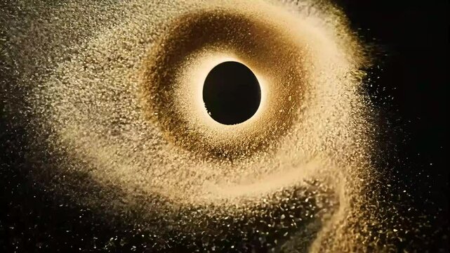 Cosmic Dance of Sand and Light. The interplay of light and shadow creates a dramatic effect.