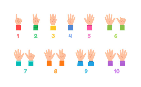 little kid finger hand for math study