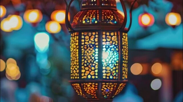 Beautiful greeting card with holiday composition for celebrate Ramadan