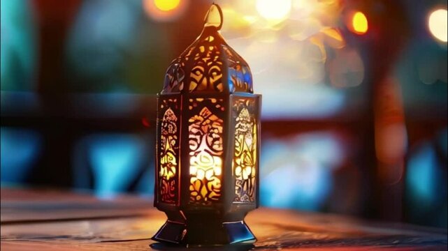 Beautiful greeting card with holiday composition for celebrate Ramadan