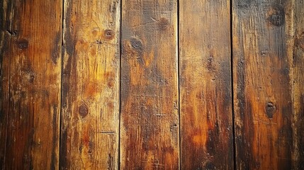 Fototapeta premium Rustic dark brown wooden planks with distressed texture, perfect for backgrounds in wall, floor, or table designs, ideal for grunge aesthetics.