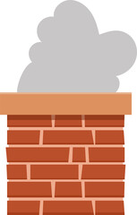 Brick chimney clipart design illustration