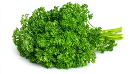 Fototapeta premium A bunch of fresh, aromatic basil leaves with their vibrant green color and smooth texture, Each leaf’s intricate details captured in high definition