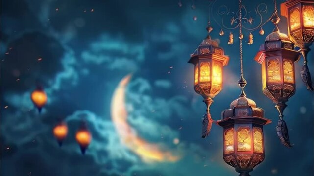 Beautiful greeting card with holiday composition for celebrate Ramadan