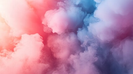 Naklejka premium Realistic layers of vibrant dry smoke clouds in soft gradients of pink, blue, and white for seamless integration into visual projects.