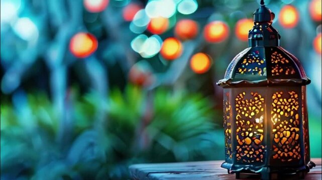 Beautiful greeting card with holiday composition for celebrate Ramadan