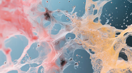 microscopic view of a synthetic polymer used in biomedical engineering, highlighting the intersection of chemistry and medicine 