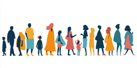 Silhouette illustration of people