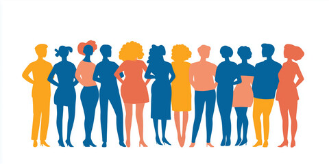 Silhouette illustration of people