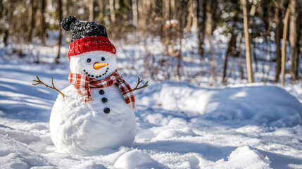 Obraz premium snowman in the snow