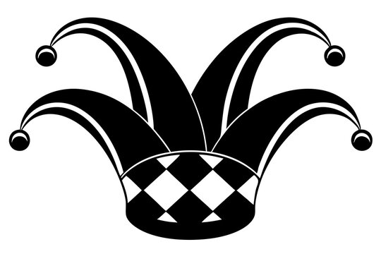recommend clip art: jester hat silhouette white background