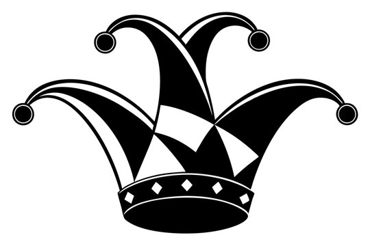 recommend clip art: jester hat silhouette white background