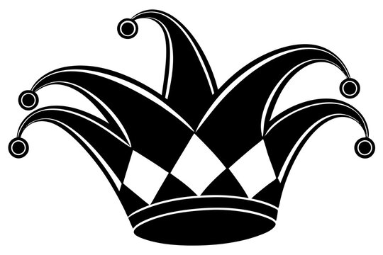recommend clip art: jester hat silhouette white background