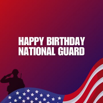 Happy Birthday National Guard. This illustration design is perfect for celebrating National Guard Day on December 13. It&rsquo;s also suitable for social media template.