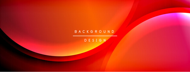 Bright rainbow style color gradient with curve round shape line background. Vector Illustration For Wallpaper, Banner, Illustration, landing page