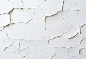 Obraz premium Cracked white wall texture background