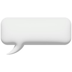 Empty White Speech Bubble Graphic