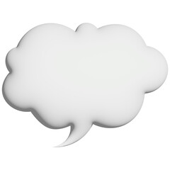 Empty White Speech Bubble Graphic