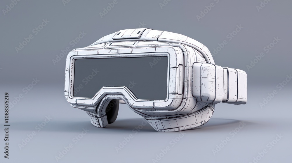 Poster advanced immersive vr experiences visualized through a 3d model.