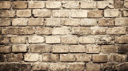 Obraz premium Sepia Weathered Brick Wall Texture Background
