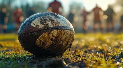 Rugby Ball in Mud.
