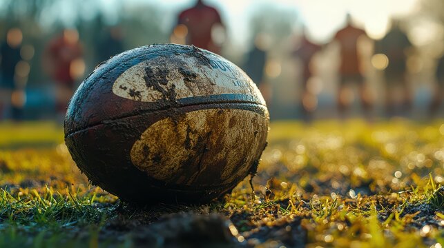 Rugby Ball in Mud.