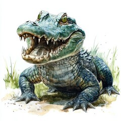 Obraz premium Alligator with Open Mouth.
