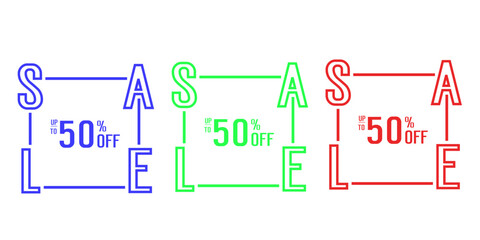 Sales badges vectors icon set