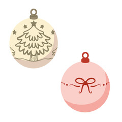 pink ball christmas pack 3  for printing, pattren, icon, vector, christmas event