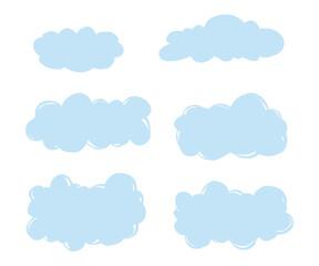 Handdrawn Blank Text Box with Cloud Shape