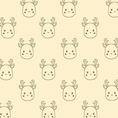 deer pattren  for printing, pattren, icon, vector, christmas event, background, backdrop