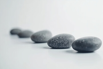 Zen stones on white background