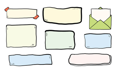 Obraz premium Handdrawn Blank Text Box Note