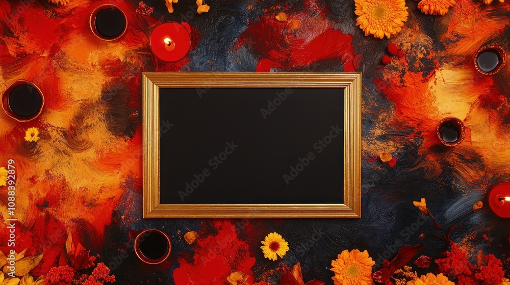 Poster abstract digital visualization of data trends and analytics in vibrant colors.