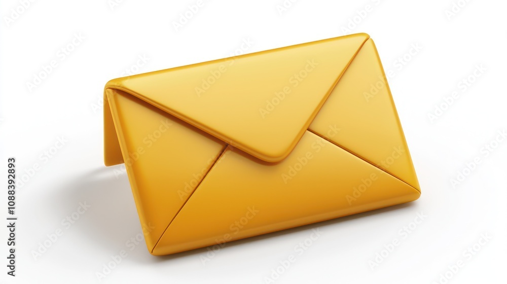 Poster email access simplified with 3d envelope icon
