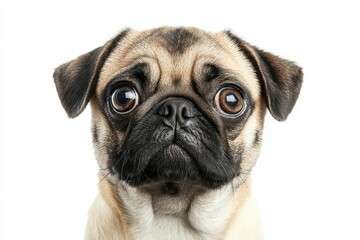 Obraz premium Adorable Pug Puppy with Big Eyes.